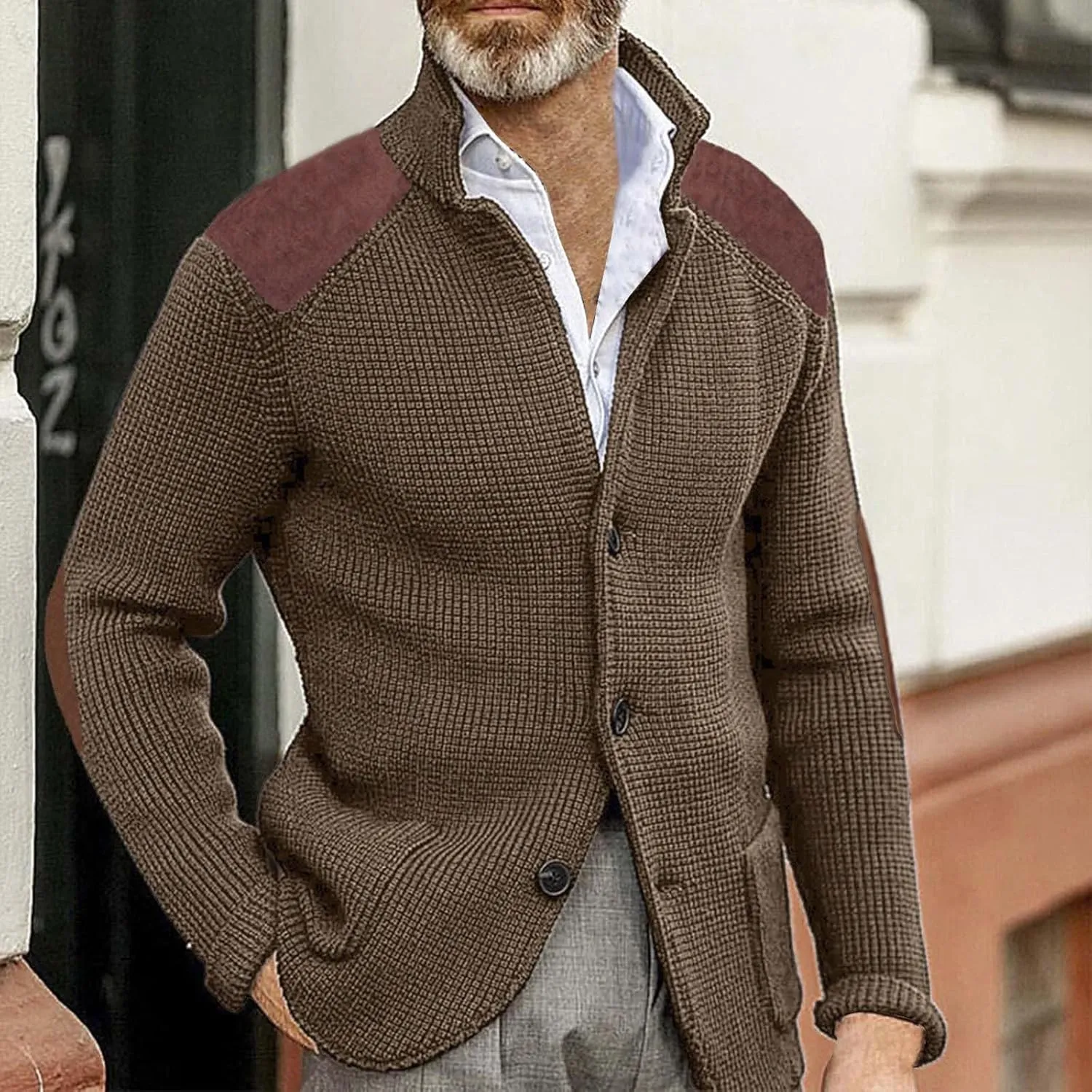 Pull Over Sweaters Mens Fashion Casual Personality Christmas Printed Couple Sweater Pullover Mens Button Down