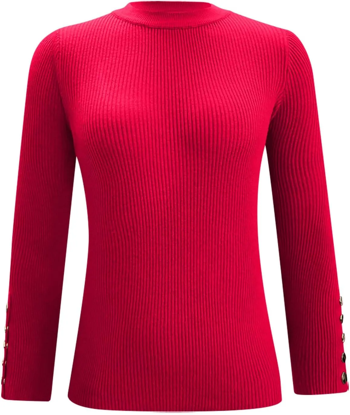 Pull Over Sweaters Womens Solid Color Crewneck Pullover Fall Clothes for Women 2024 Cable Knit Sweater Tight Fit