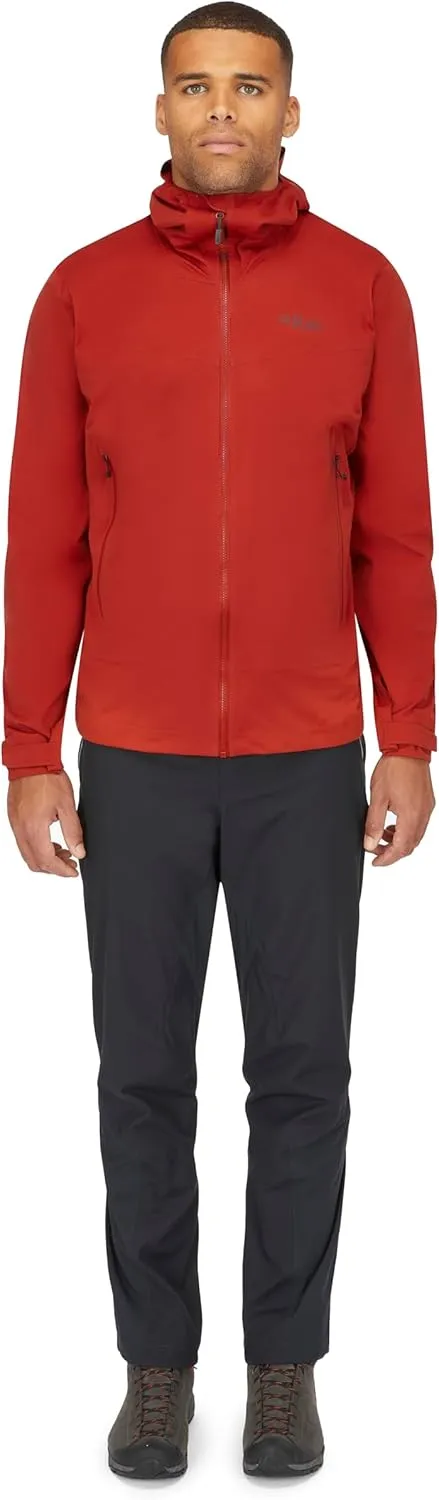 Rab Men's Kinetic 2.0 Hooded Waterproof Lightweight Jacket for Hiking and Trekking