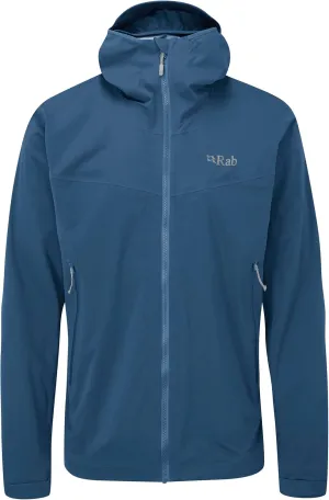 Rab Men's Kinetic 2.0 Hooded Waterproof Lightweight Jacket for Hiking and Trekking