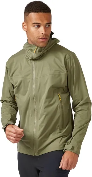 Rab Men's Kinetic 2.0 Hooded Waterproof Lightweight Jacket for Hiking and Trekking