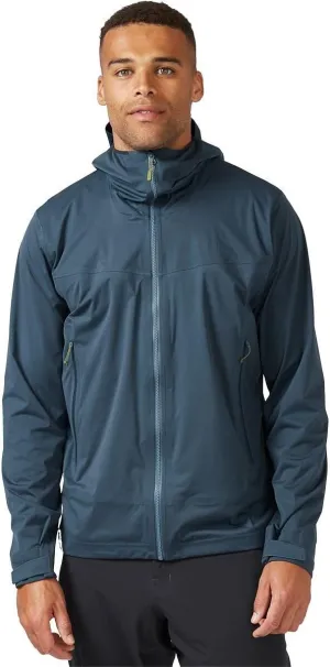 Rab Men's Kinetic 2.0 Hooded Waterproof Lightweight Jacket for Hiking and Trekking