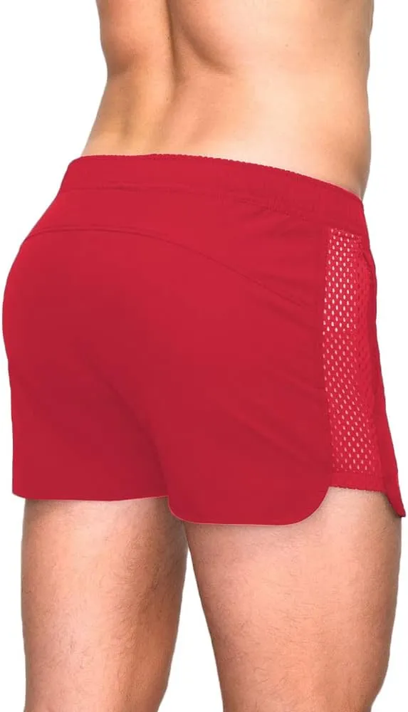Rexcyril Men's Running Workout Shorts Quick Dry Gym Bodybuilding Athletic Shorts with Pockets