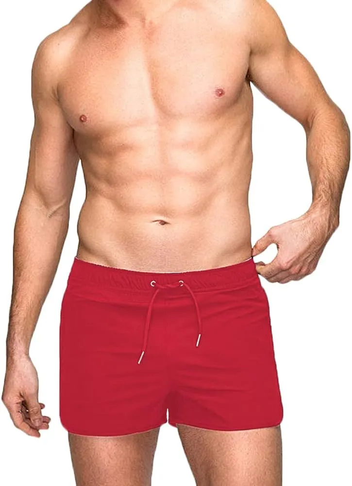 Rexcyril Men's Running Workout Shorts Quick Dry Gym Bodybuilding Athletic Shorts with Pockets