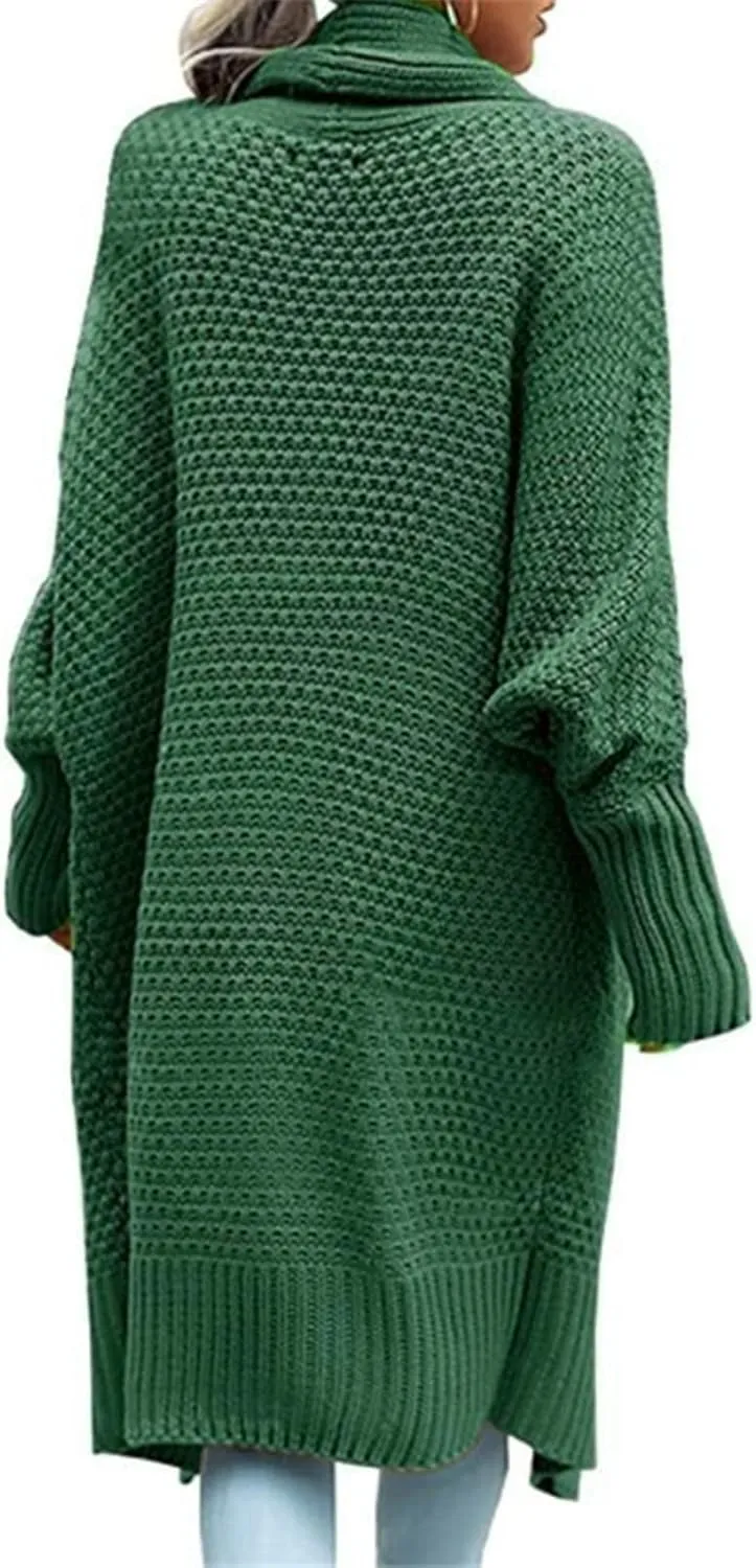 SHAOBGE Sweater Formal Coat Solid Solid Sweater Winter Long Knitted Pocket Loose Women Light Sweaters for Women Open