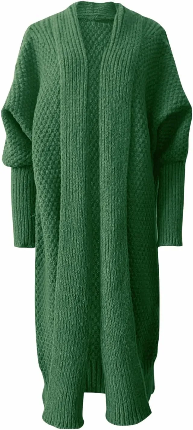 SHAOBGE Sweater Formal Coat Solid Solid Sweater Winter Long Knitted Pocket Loose Women Light Sweaters for Women Open