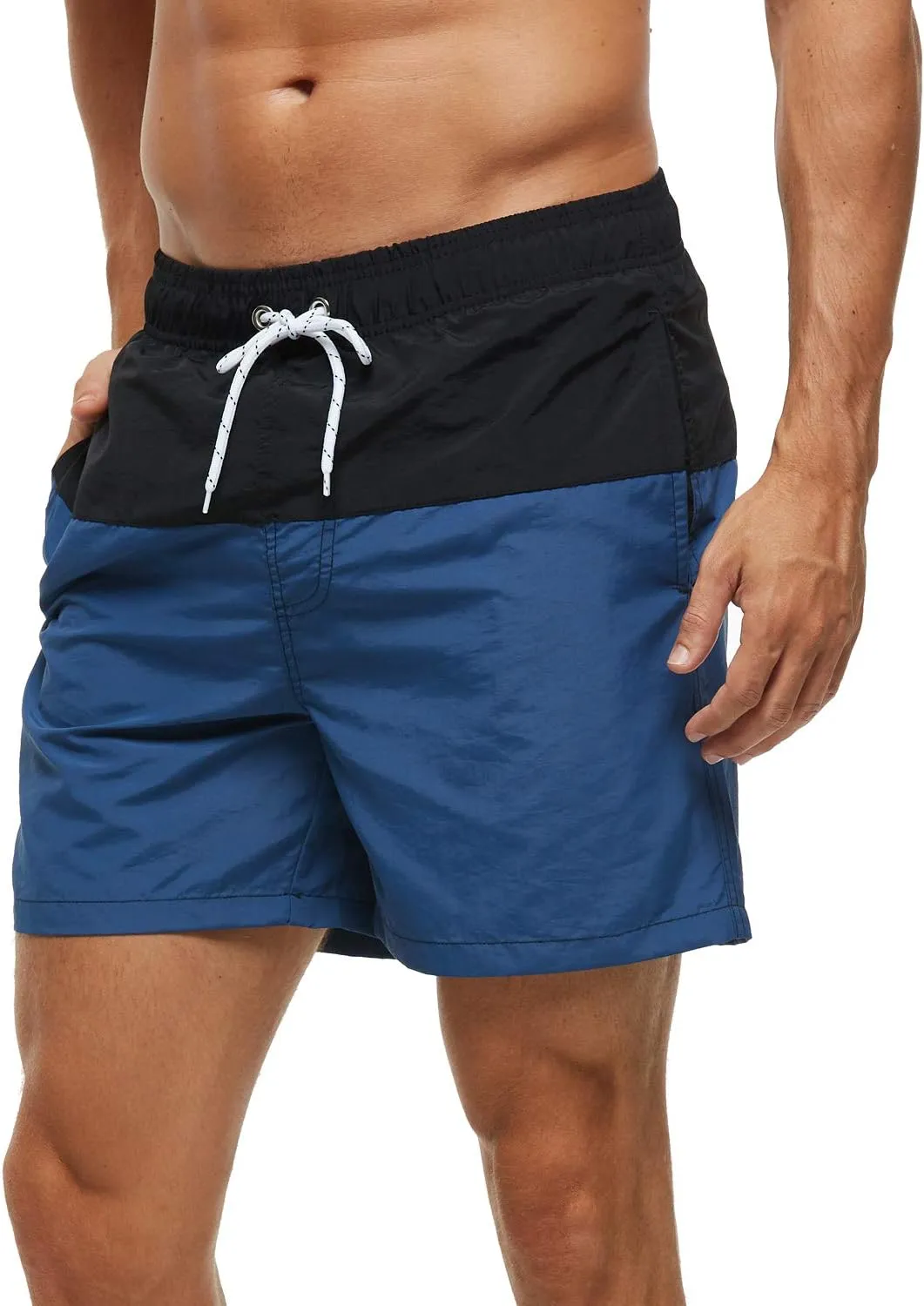 SILKWORLD Men's Swim Trunks Quick Dry Beach Shorts with Pockets