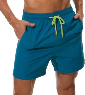 SILKWORLD Men's Swim Trunks Quick Dry Beach Shorts with Pockets