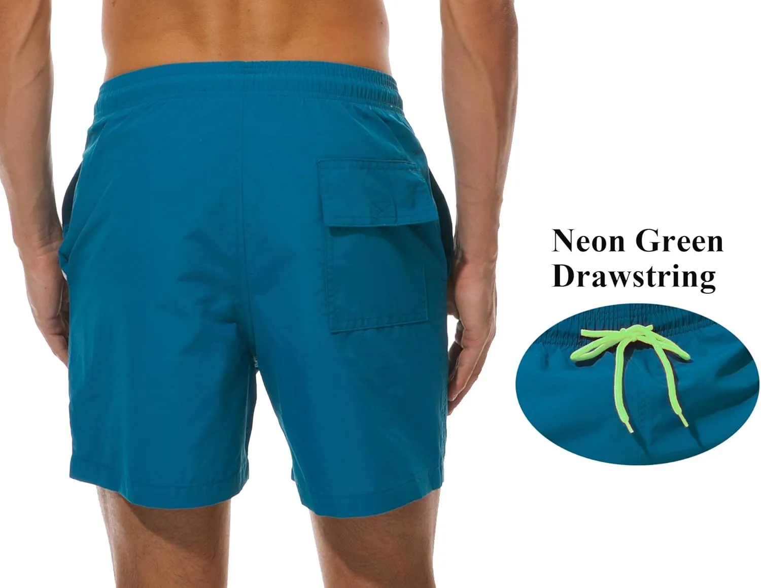 SILKWORLD Men's Swim Trunks Quick Dry Beach Shorts with Pockets