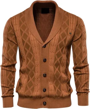 Slouchy Mens Cardigan Mens Fashion Large Solid Casual Warmth Cardigan Sweater Mens Wool Sweaters Cardigans