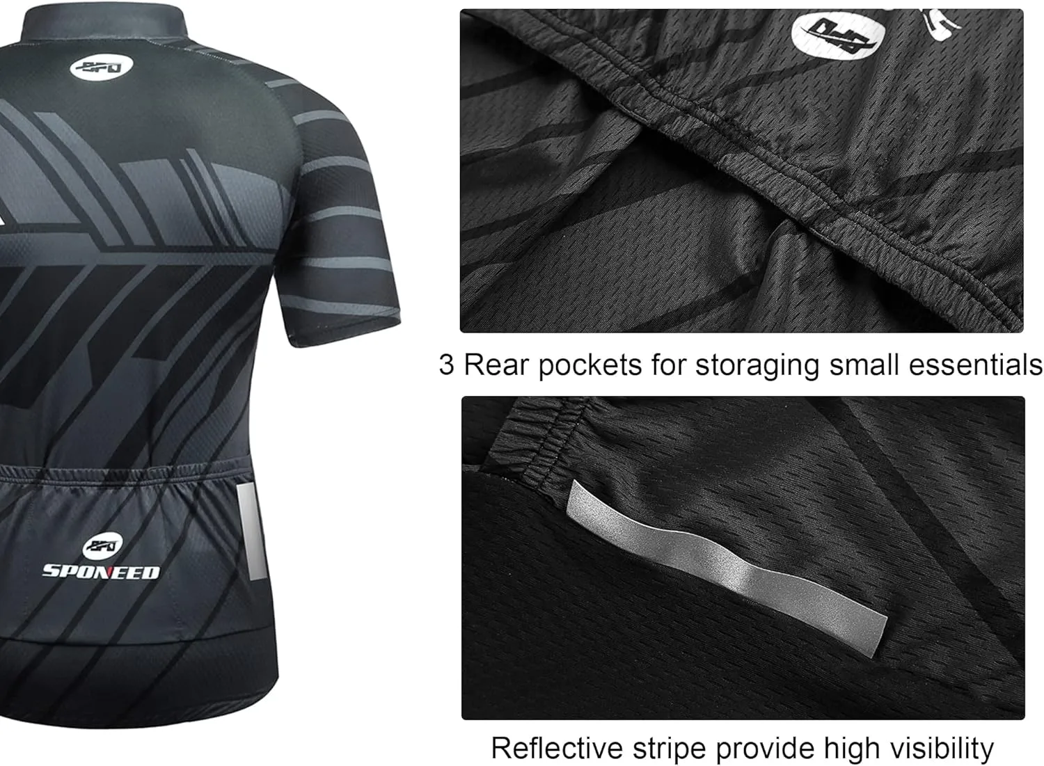sponeed Cycling Jersey Short Sleeve Suits Men Bike Clothing Road Bicycle Shorts Padded Outfits