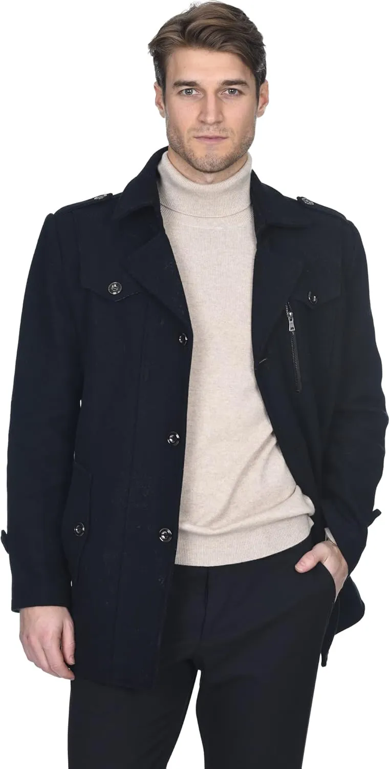 State Fusio Turtleneck Merino Wool Sweater - Long Sleeve Pullover for Men