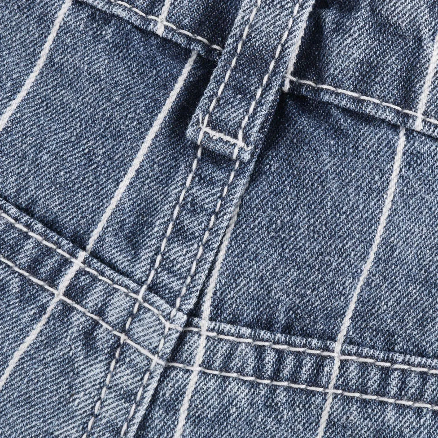 Striped Denim Shorts High Waisted Jeans Shorts for Women Junior Fashion Casual Denim Shorts Folded Roll Hem Jeans Shorts