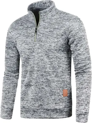 Sweaters for Men Men's Quarter Zip Henley Shirts Knit Sweater Dress Long Sleeve Pullover Sweaters Turtleneck T-Shirts