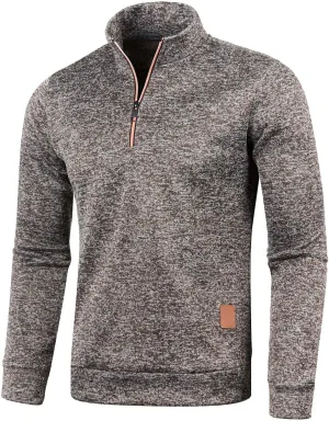 Sweaters for Men Mens V Neck Button Down Long Sleeve Knitted Cardigan Sweaters with 2 Front Pockets