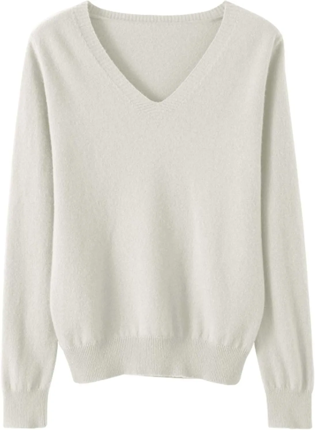 Sweaters for Women Cable Knit Long Sleeve Pullover V Neck Shirt Sweatshirt Slim Fitted Undershirt Fall Casual Top
