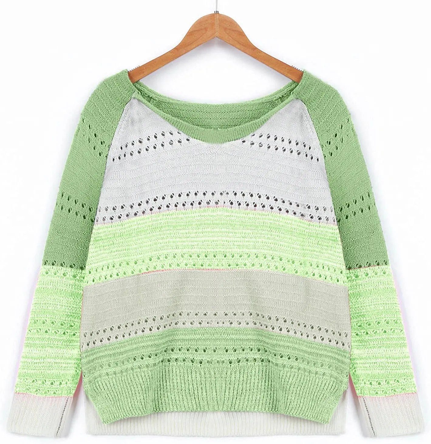 Sweaters for Women Casual Patchwork Sweaters Teen Girls Fashion Hoodies Long Sleeves Shirt Hooded Blouse Knit Pullover
