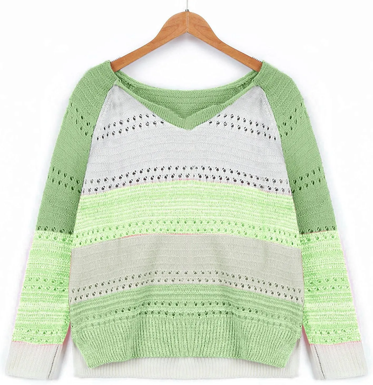 Sweaters for Women Casual Patchwork Sweaters Teen Girls Fashion Hoodies Long Sleeves Shirt Hooded Blouse Knit Pullover