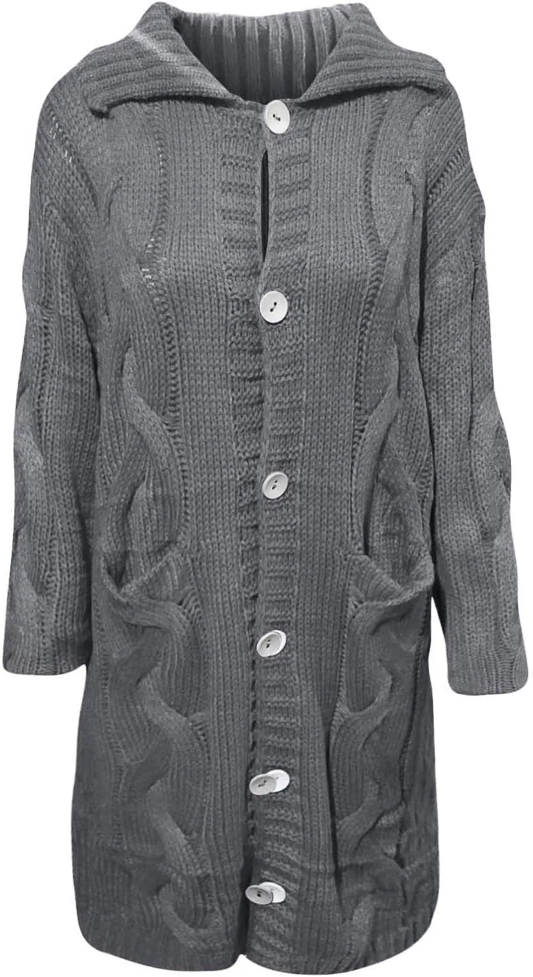 Sweaters for Women Sleeve Knitted Tops Pullover Turtleneck Sweater Long Sweater Fall Sweaters Round Neck Loose
