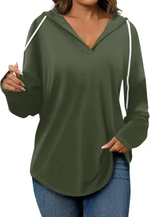Sweatshirt for Women Hoodies for Women Long Sleeve Shirts for Women V Neck Sweaters for Women Blouses Pullover Tops