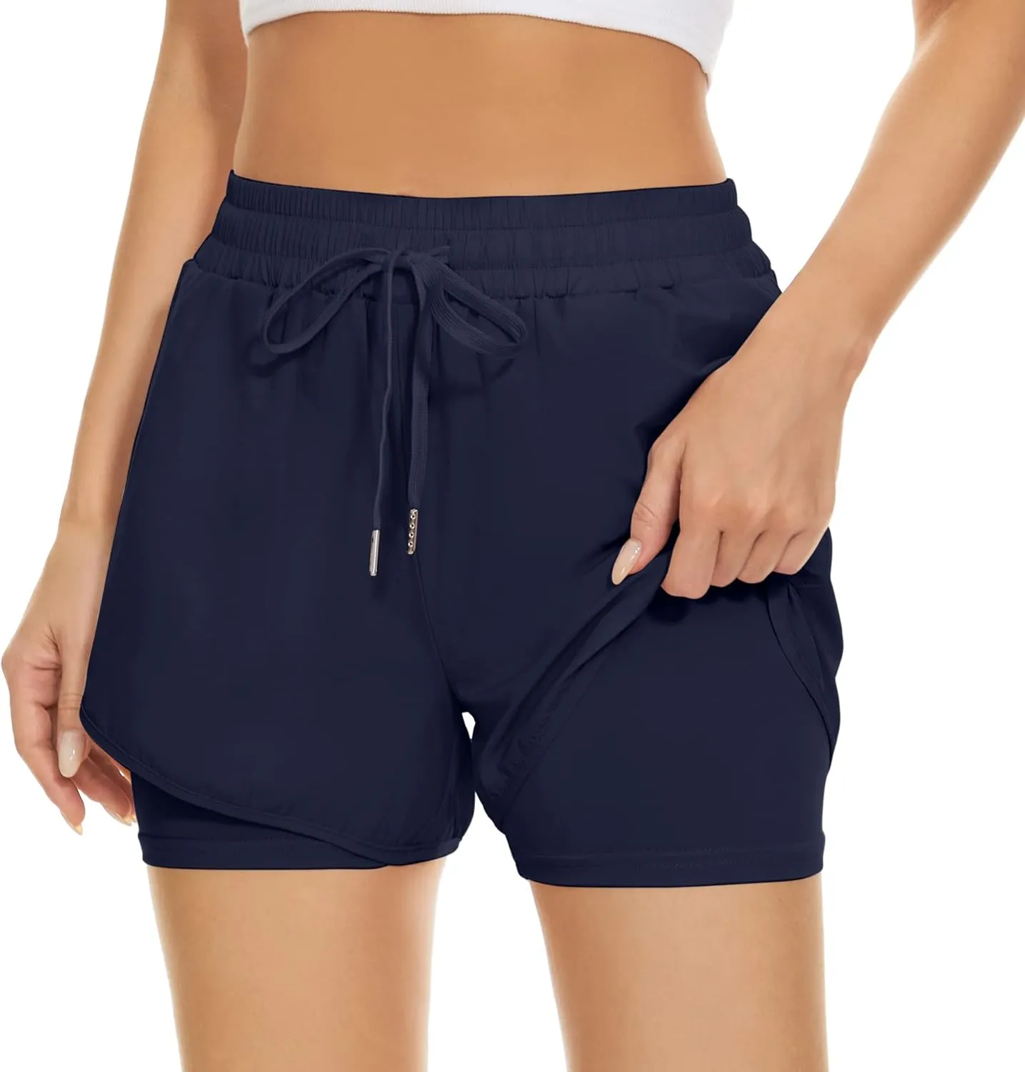 Taydey Women's Quick-Dry Running Workout Sports Shorts