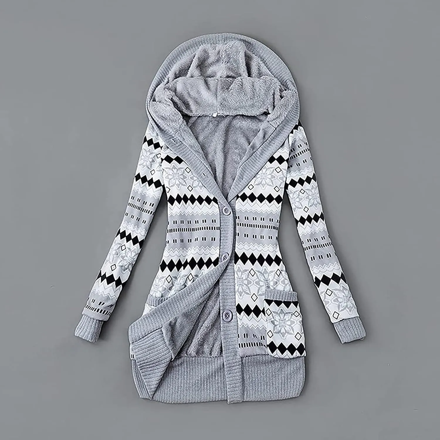 TUQIDEWU Cardigan Sweaters for Women Lightweight, Women's Cardigan Sweaters Hooded Cardigans Fleece Jackets Fall Sweater Coat