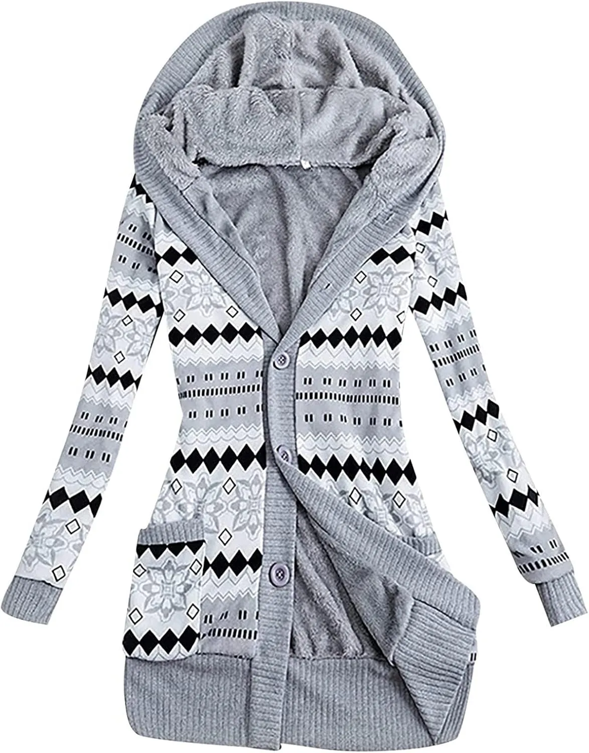 TUQIDEWU Cardigan Sweaters for Women Lightweight, Women's Cardigan Sweaters Hooded Cardigans Fleece Jackets Fall Sweater Coat