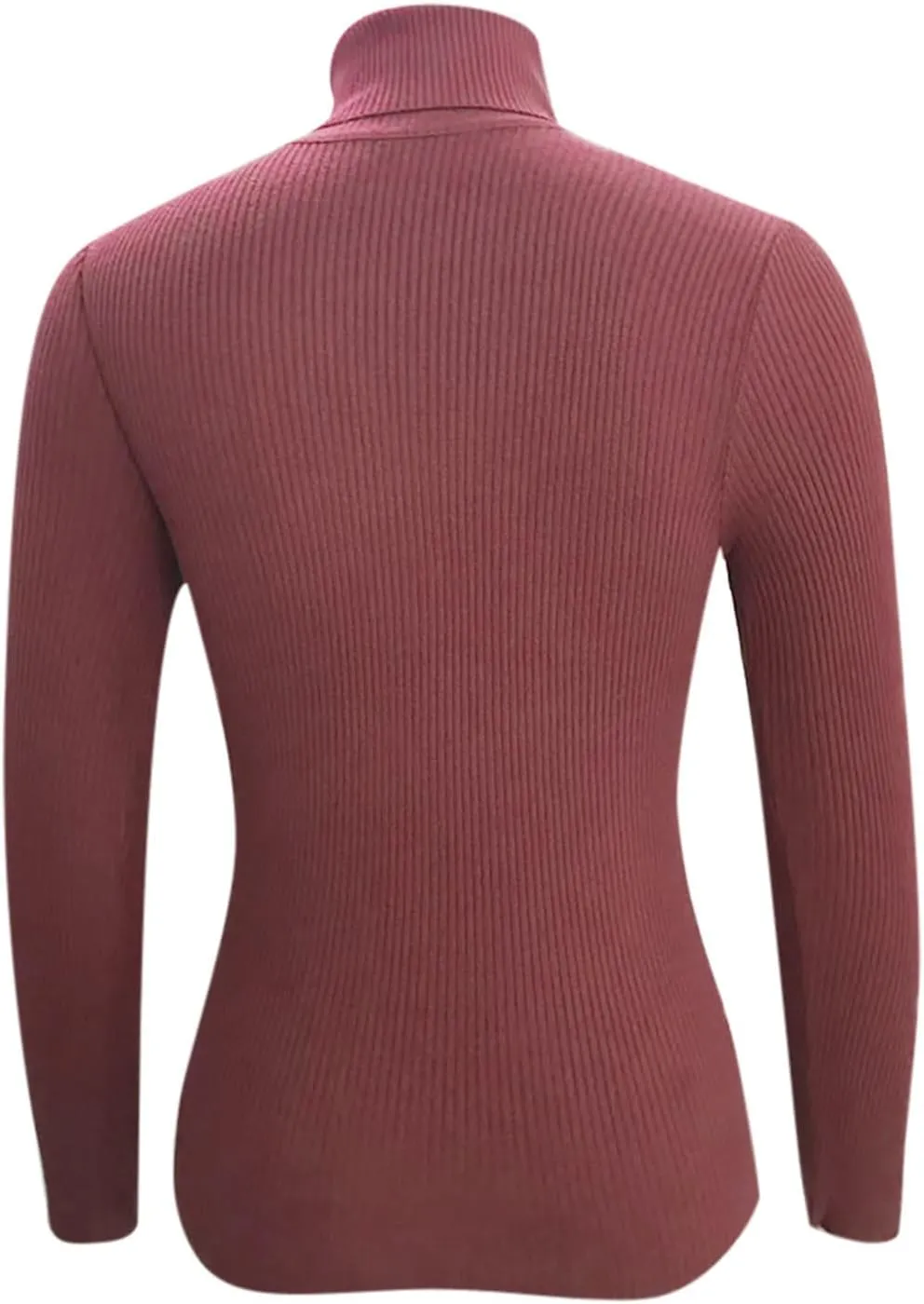Turtleneck Sweater WomenSlim Fit Ribbed Womens Sweaters Long Sleeve Stretch Crewneck Basic Layer Spring Sweaters