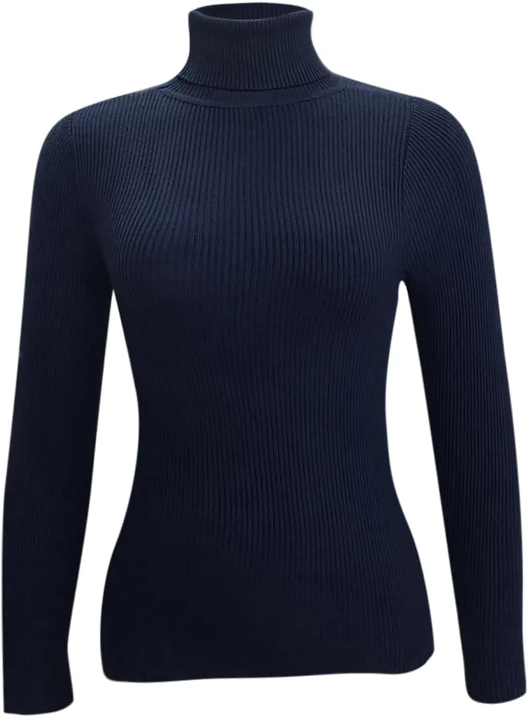 Turtleneck Sweater WomenSlim Fit Ribbed Womens Sweaters Long Sleeve Stretch Crewneck Basic Layer Spring Sweaters