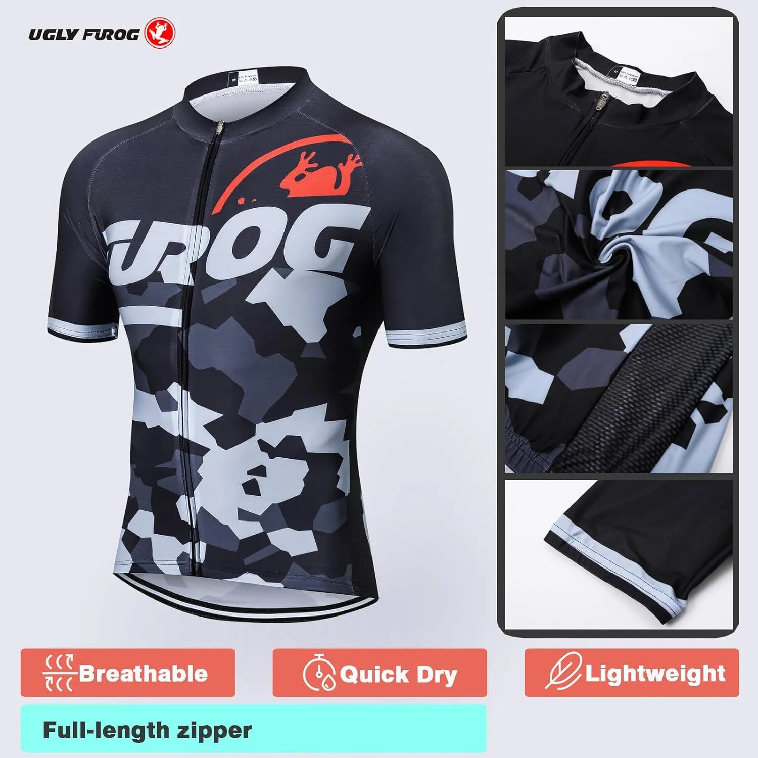 UGLY FROG Men's Shorts Bib and Jersey Cycling Kits Set Road Bike MTB Downhill Jersey Outdoor Riding Sportswear