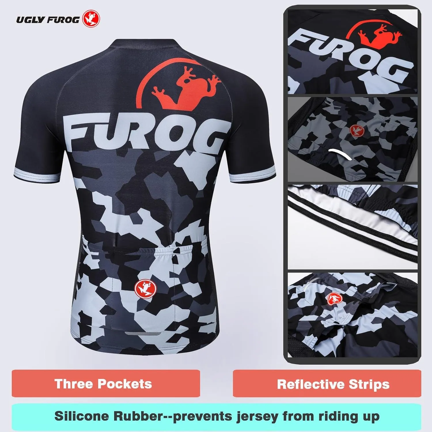 UGLY FROG Men's Shorts Bib and Jersey Cycling Kits Set Road Bike MTB Downhill Jersey Outdoor Riding Sportswear