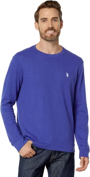 U.S. Polo Assn. Men's Long Sleeve Crew Neck Solid Thermal Shirt