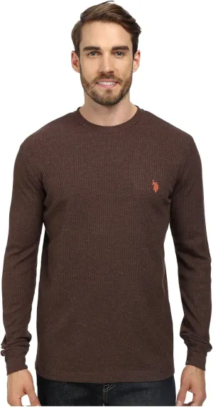 U.S. Polo Assn. Men's Long Sleeve Crew Neck Solid Thermal Shirt