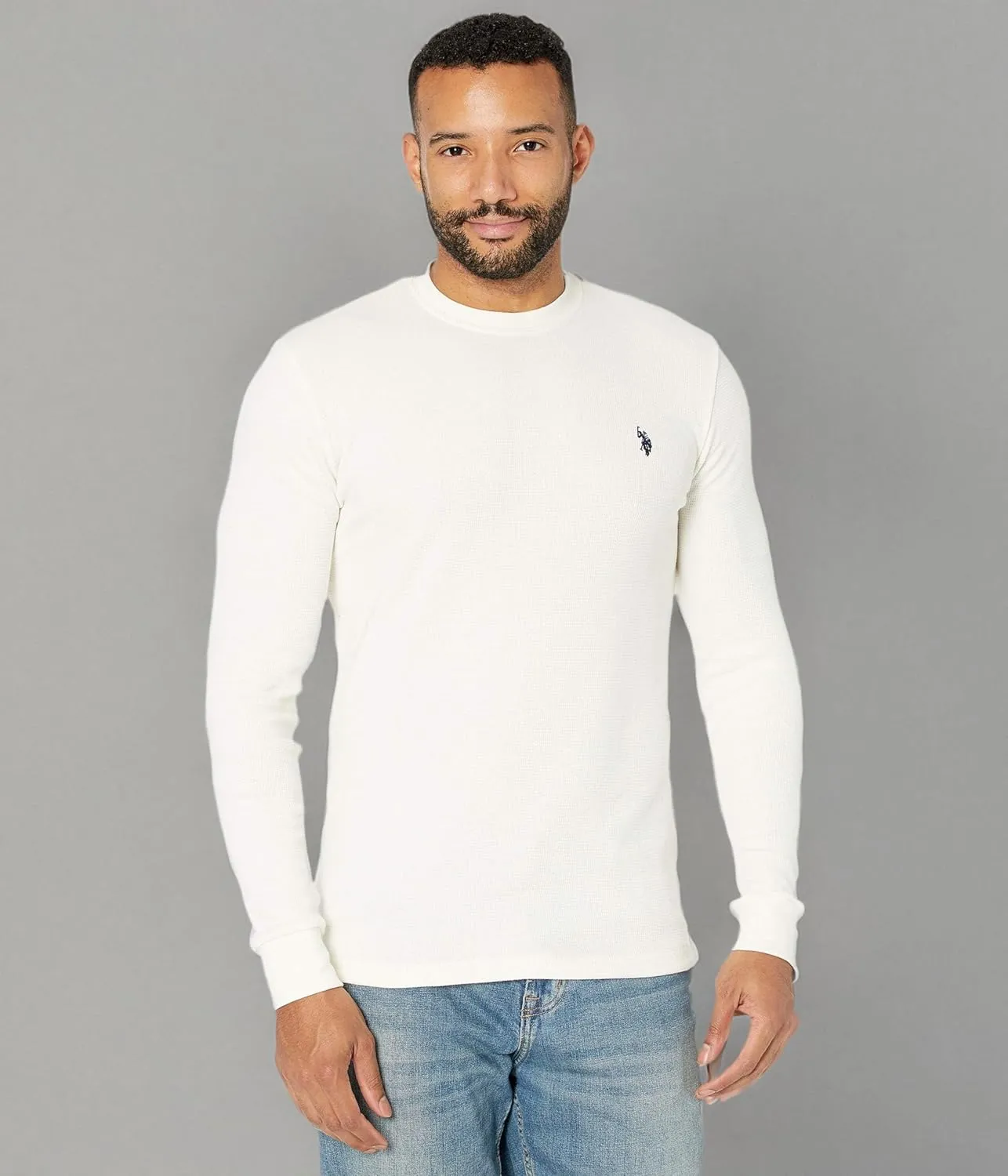 U.S. Polo Assn. Men's Long Sleeve Crew Neck Solid Thermal Shirt