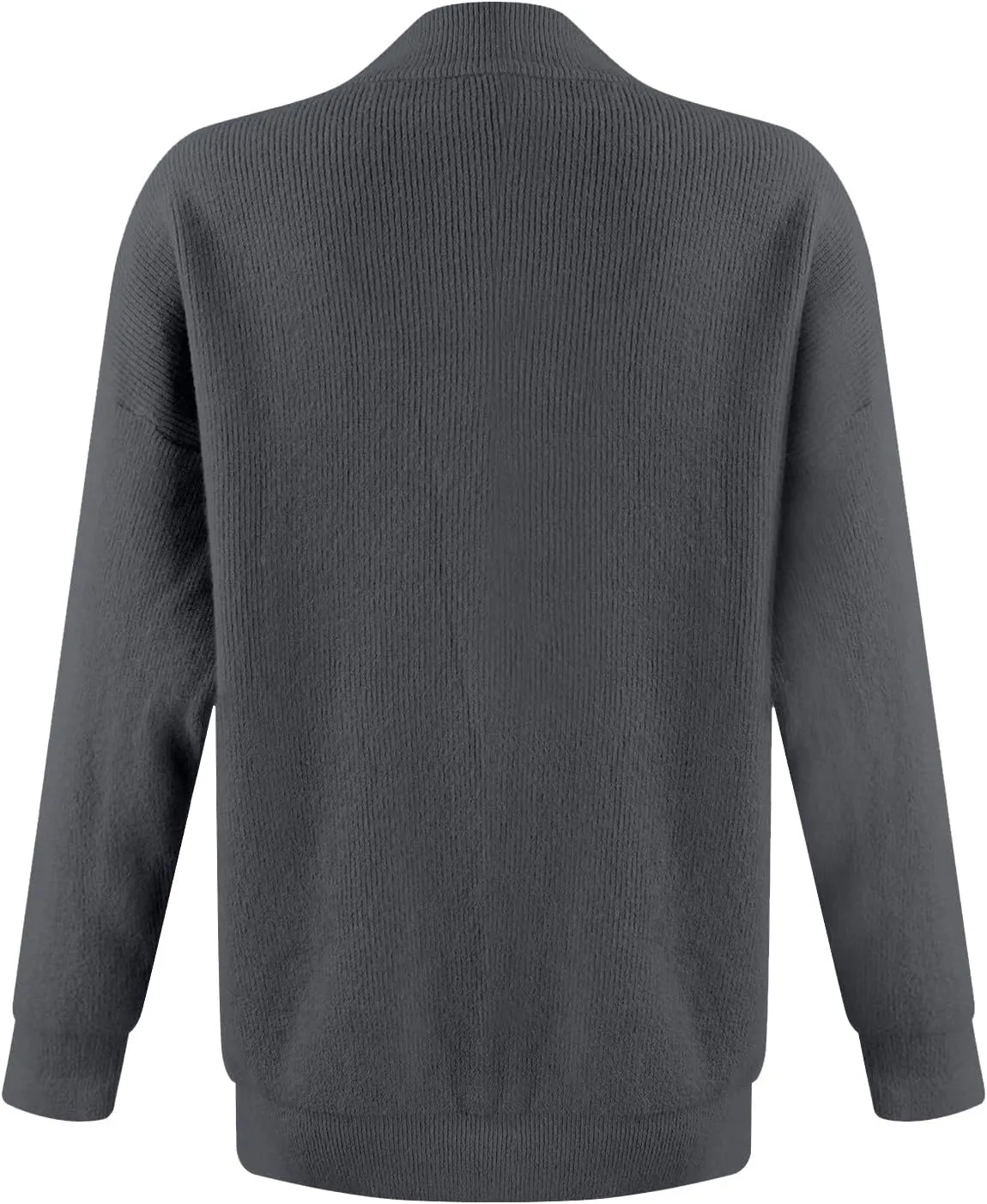 V Neck Sweaters for Women Casual Long Sleeve Sweaters V Neck Knit Solid Color Oversized Pullover Sweater Jumper