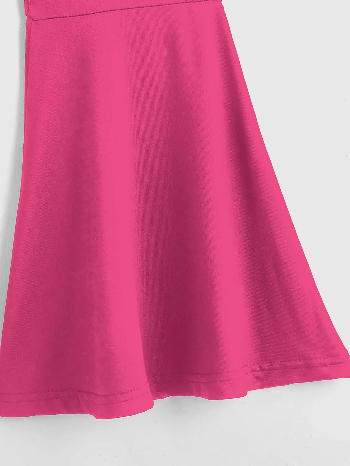 WDIRARA Girl's Flare Pants High Waisted Elastic Waist Bell Bottom Casual Pants