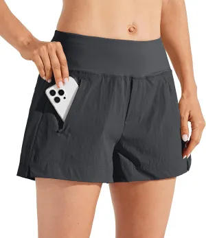 Willit Women's 3.5" Quick Dry Shorts Athletic Running Hiking Shorts Lightweight Zip Pockets