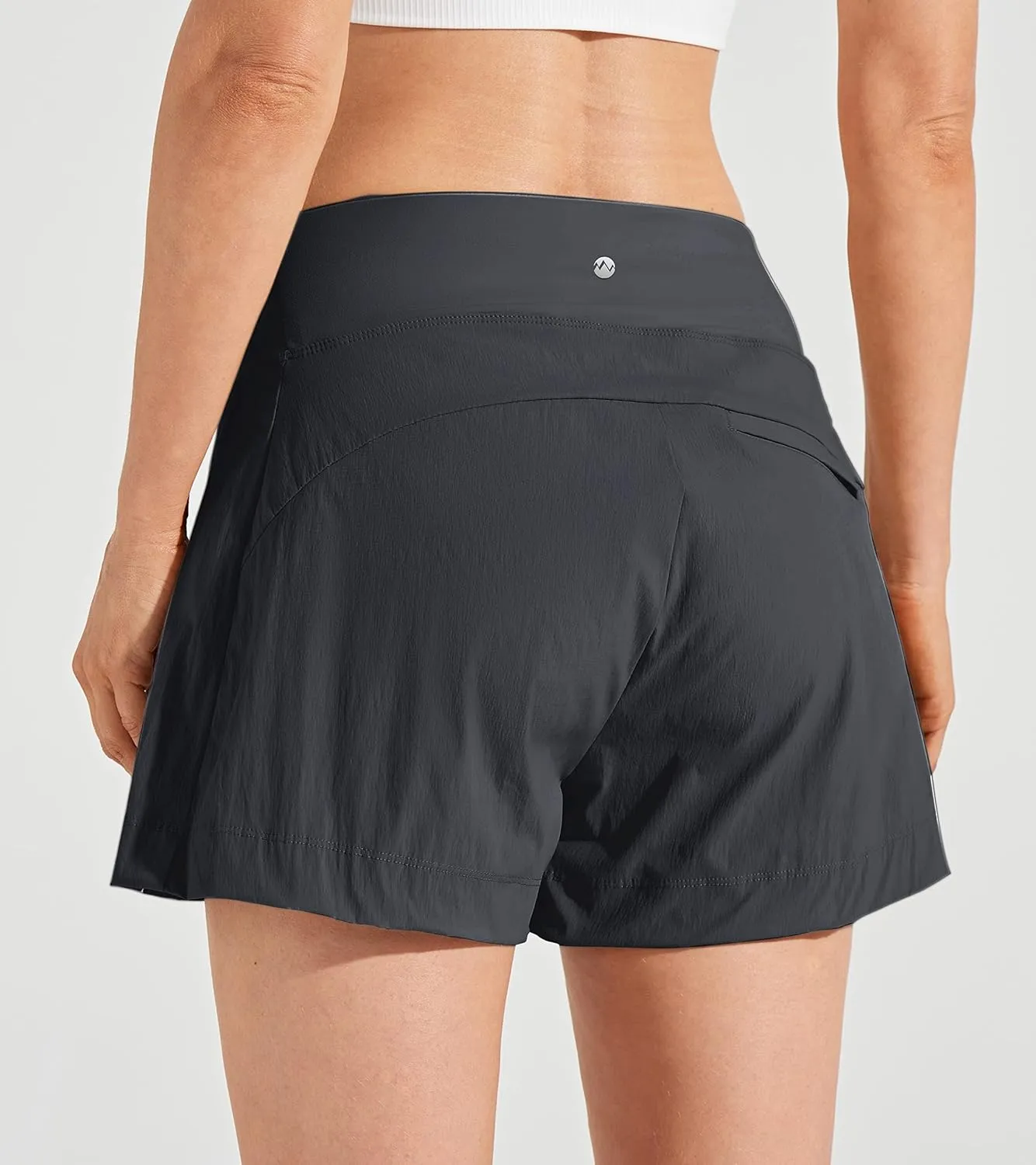 Willit Women's 3.5" Quick Dry Shorts Athletic Running Hiking Shorts Lightweight Zip Pockets