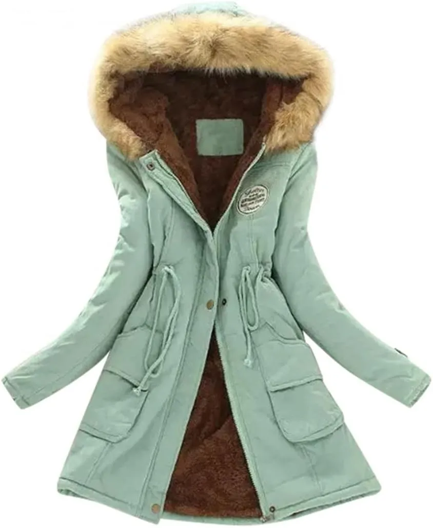 Winter Warm Faux Fur Coat Women Cropped Puffer Jackets Fashion Dresses Formal Fuzzy Cardigans