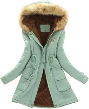 Winter Warm Faux Fur Coat Women Cropped Puffer Jackets Fashion Dresses Formal Fuzzy Cardigans