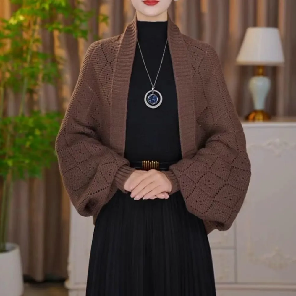 Women Cardigan Sweaters Oversized Chunky Knit Slouchy Wrap Open Front Coat Shoulder Wrap and Shawl Outwear