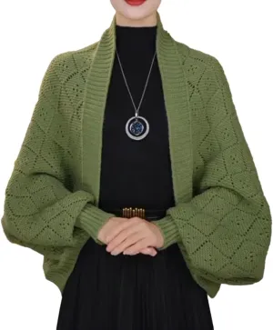 Women Cardigan Sweaters Oversized Chunky Knit Slouchy Wrap Open Front Coat Shoulder Wrap and Shawl Outwear