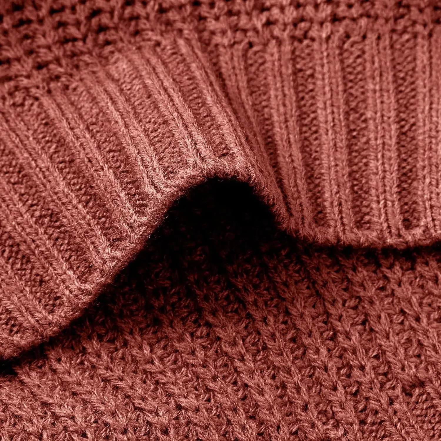 Women Casual Turtleneck Sweaters Oversized Vintage Cable Knit Long Sleeve Pullover 2024 Fall Trendy Outfits
