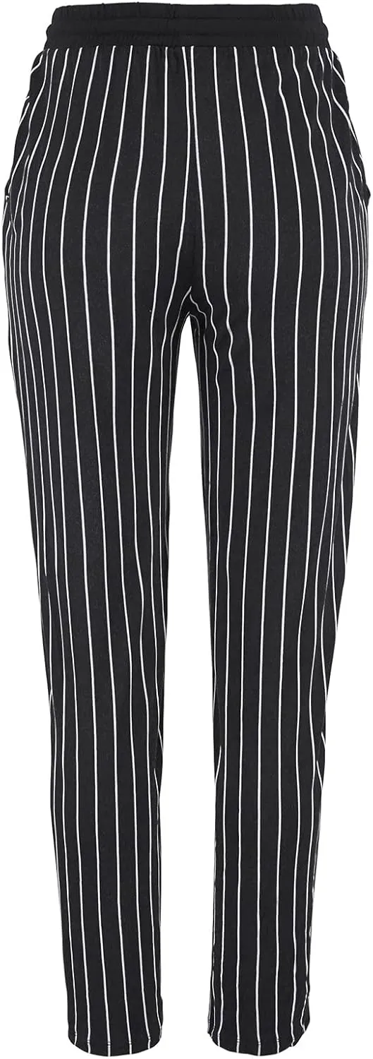 Women Wide Leg High Waist Drawstring Palazzo Pants Casual Summer Flowy Boho Beach Harem Slacks Printed Linen Trousers