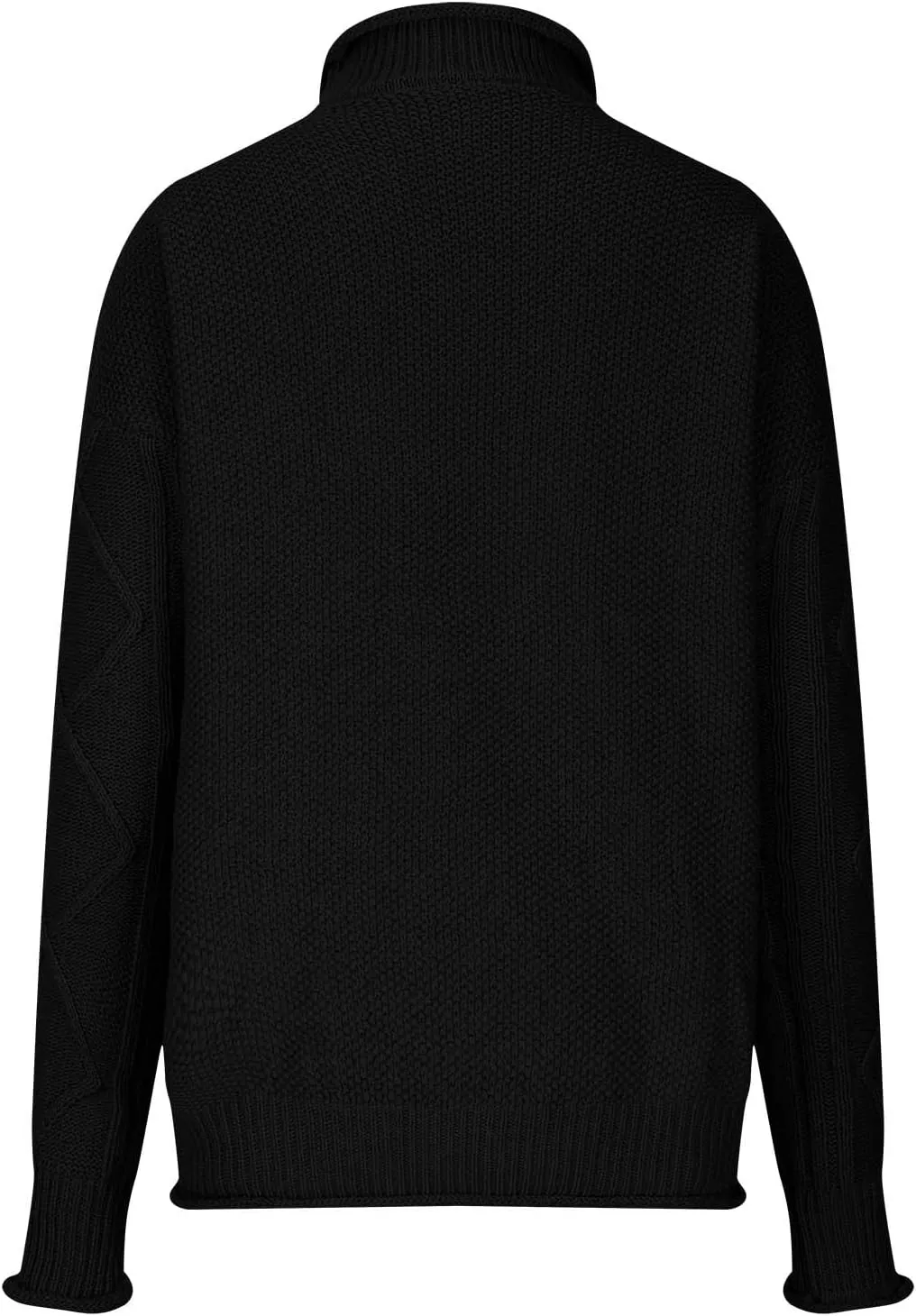 Womens 2023 Trendy Fall Turtleneck Sweaters Oversized Chunky Knitted Sweaters Batwing Long Sleeve Pullover Tops
