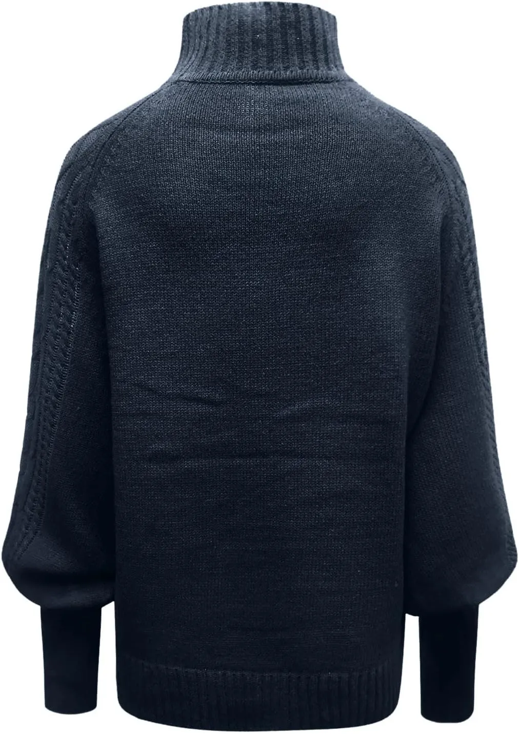 Women's 2024 Fall Long Sleeve Sweaters Cable Knitted Turtleneck Oversized Pullover Tops Fall Winter Comfort Sweaters