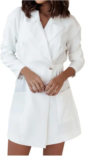 Womens Blazers Dress Fall Fashion Business Casual Suit Jackets with Pockets Long Sleeved Lapel Solid Tailored Jackets
