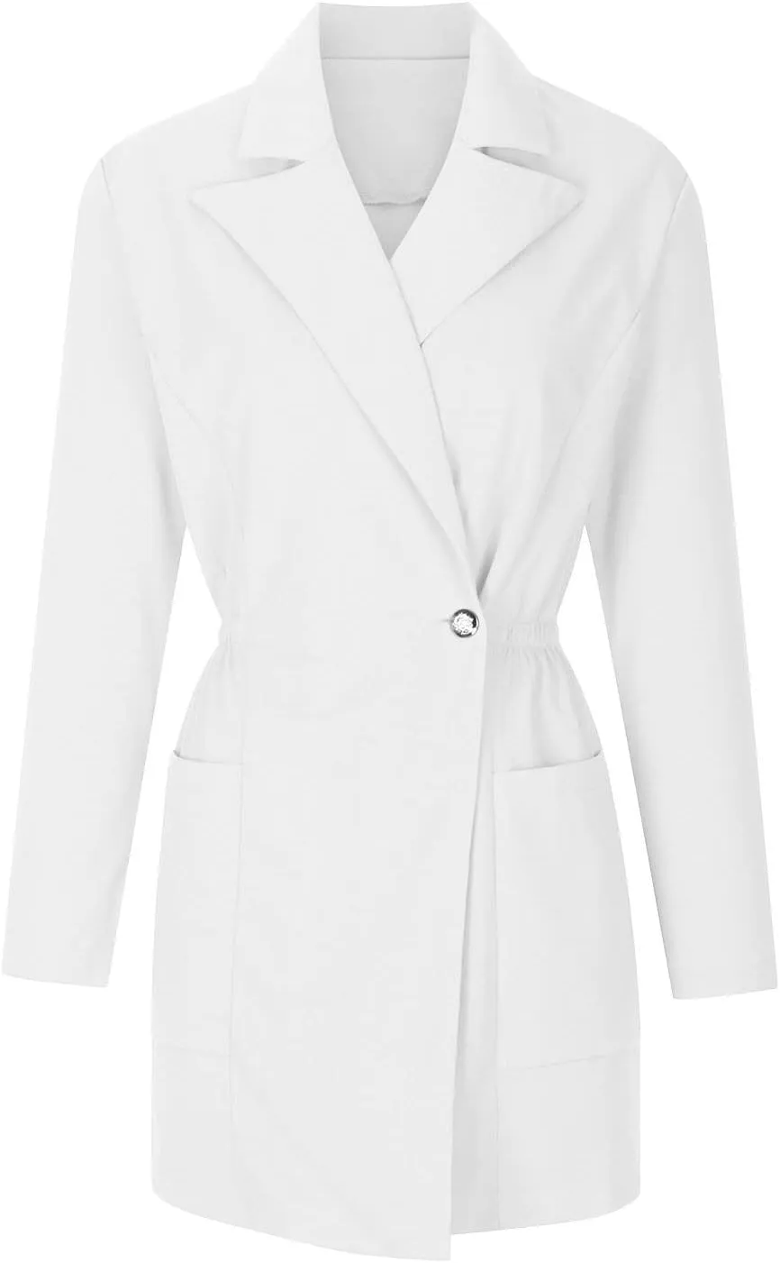 Womens Blazers Dress Fall Fashion Business Casual Suit Jackets with Pockets Long Sleeved Lapel Solid Tailored Jackets