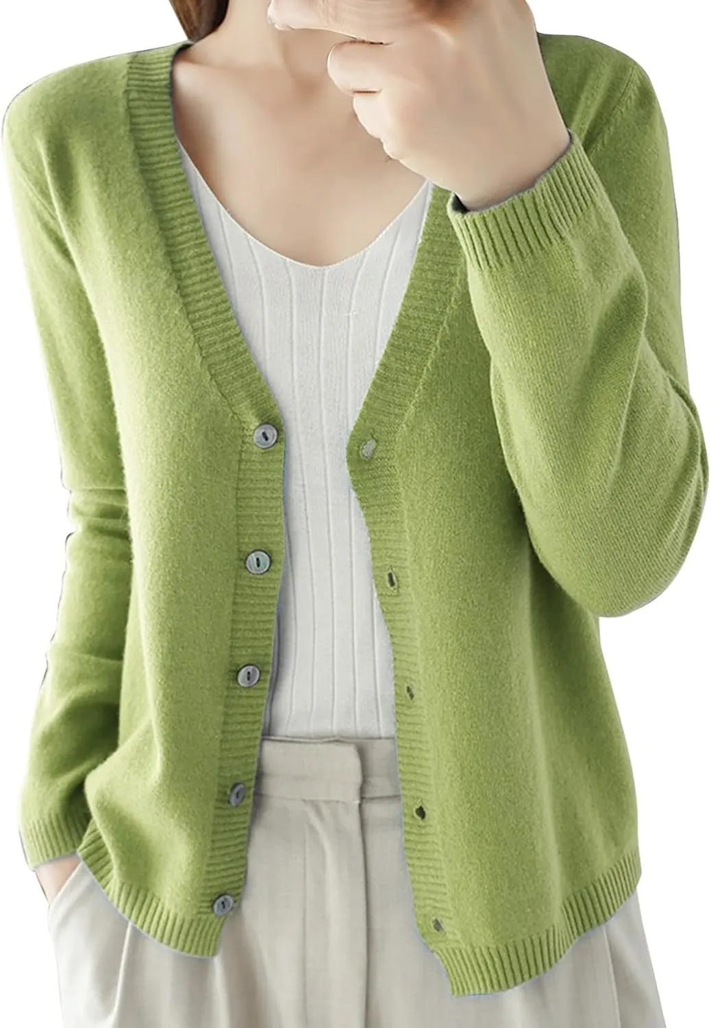 Women's Cable Knit Open Front Cardigans Sweater Casual Sweater Warm Top Button Down Loose Cardigan Outwear Womens