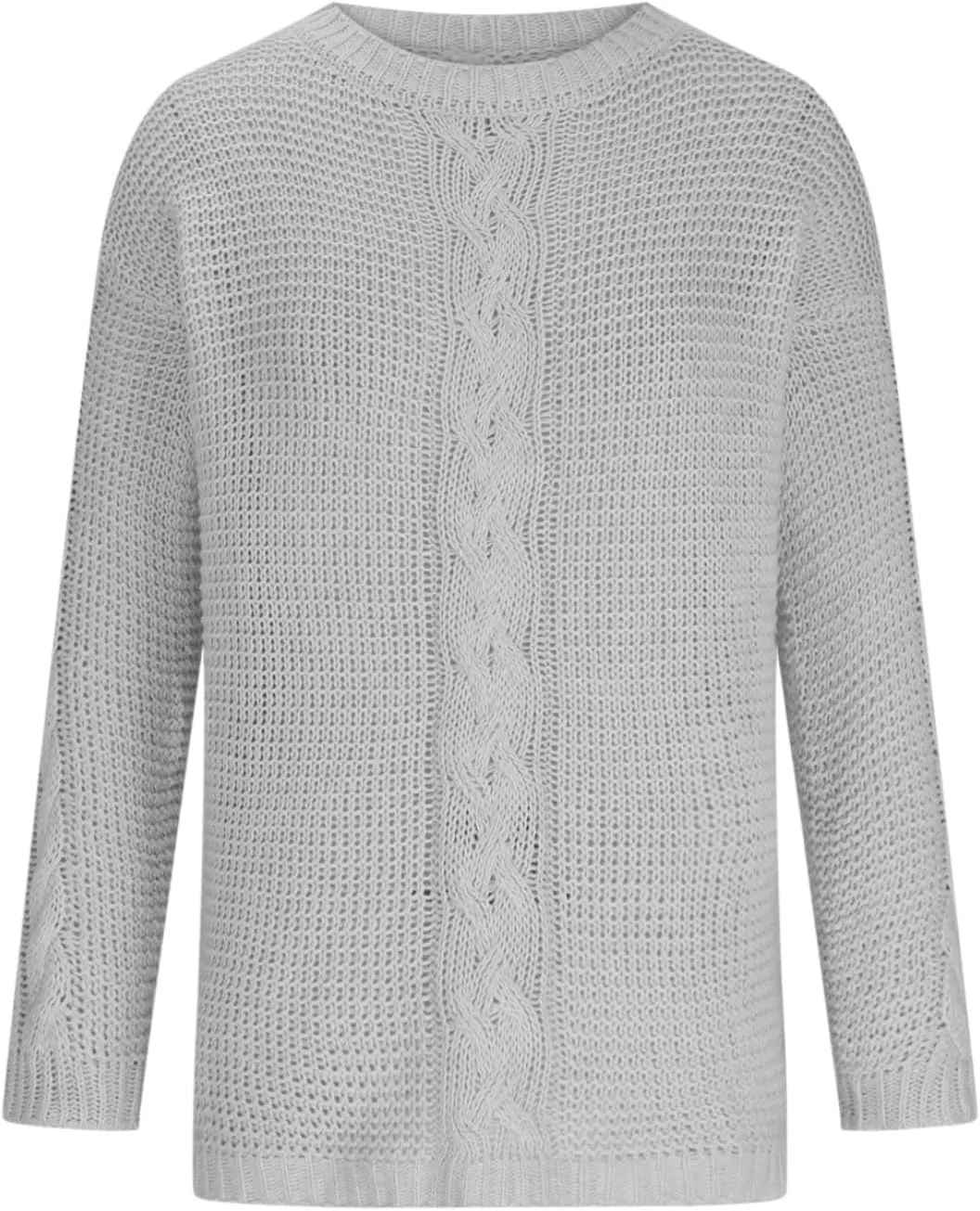 Womens Cable Knit Sweater Long Sleeve Chunky Sweaters Warm Loose Casual Trendy Sweaters